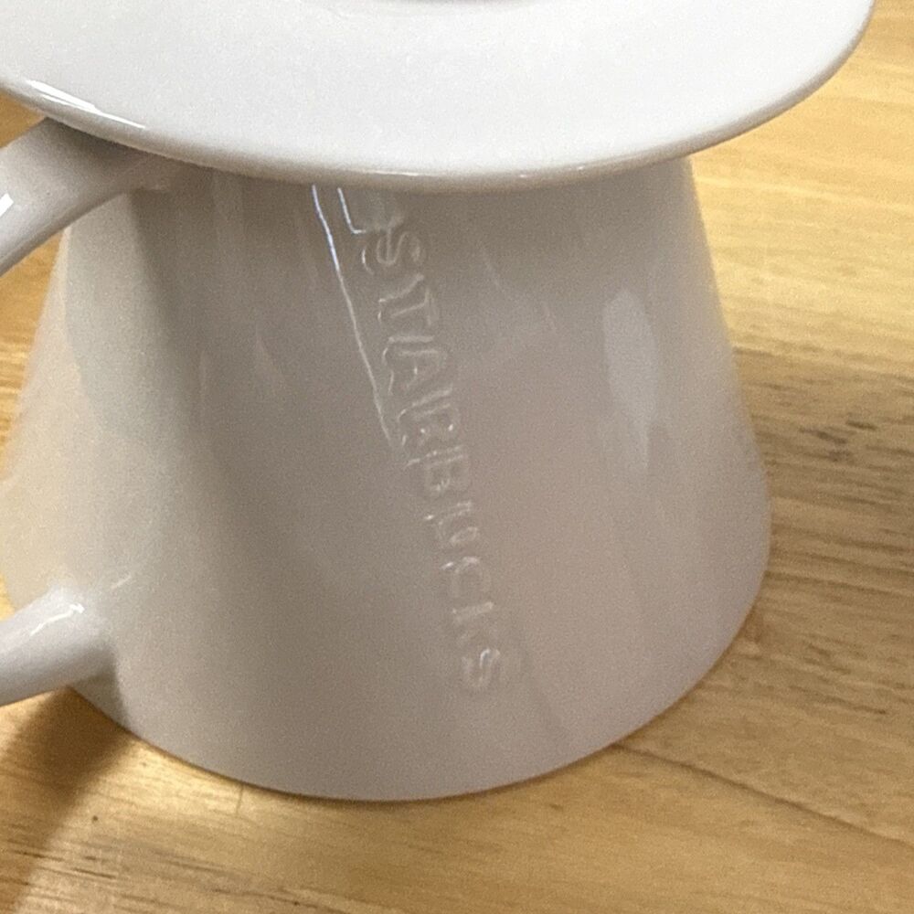 Starbucks White Ceramic Pour Over Coffee Maker Glossy Easy to Clean Single Cup - Picture 6 of 7